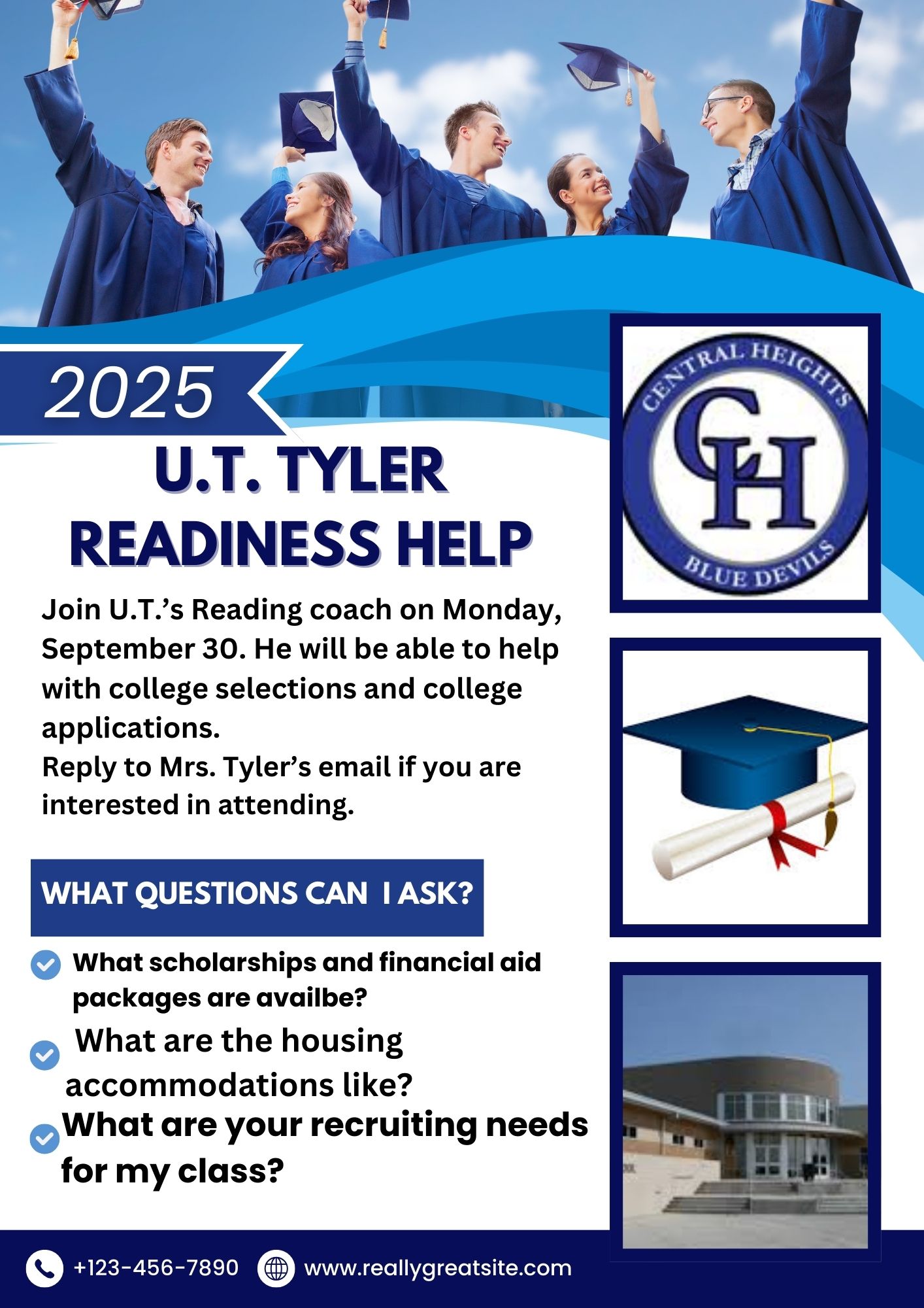 U.T. readiness coach to help students on Monday