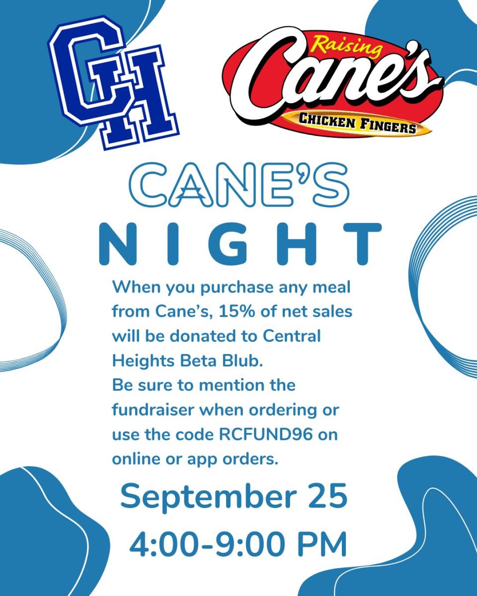 Eat at Cane's tonight to help Beta Club go to state convention