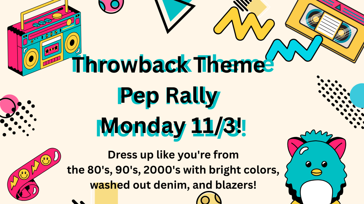 Throwback pep rally to be held Monday
